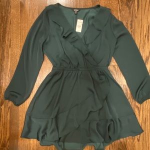 Ruffle Faux Wrap Dress